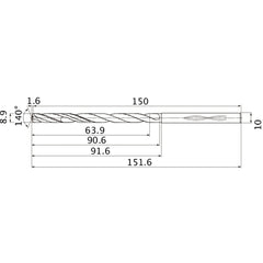 MHS0890L090B CARB DRILL