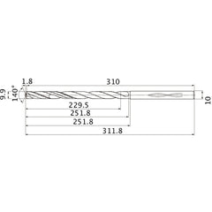 MHS0990L250B CARB DRILL