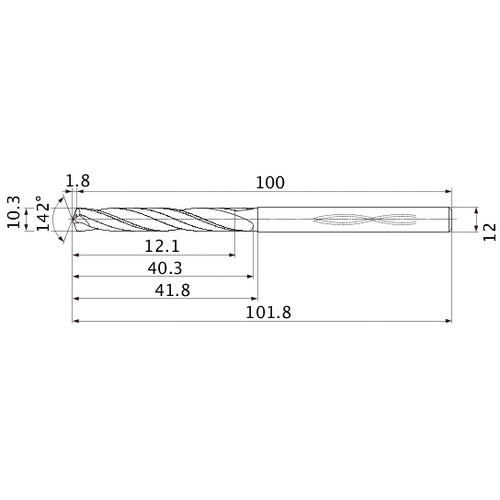 MHS1030L040B CARB DRILL