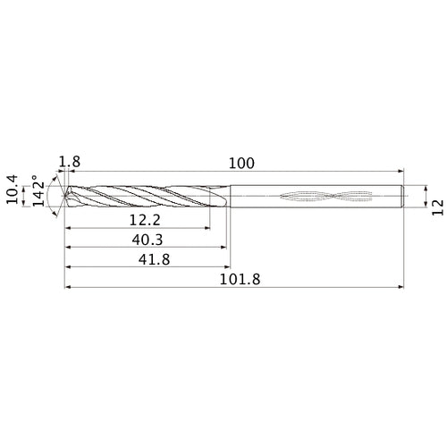 MHS1040L040B CARB DRILL