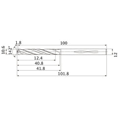 MHS1060L040B CARB DRILL