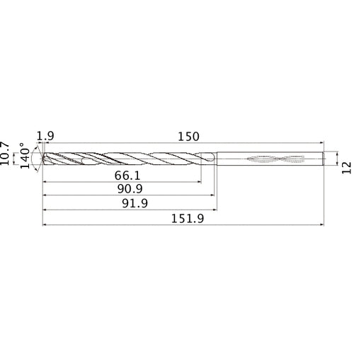 MHS1070L090B CARB DRILL