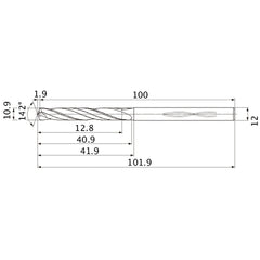 MHS1090L040B CARB DRILL