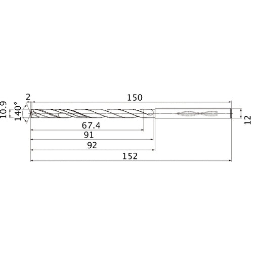MHS1090L090B CARB DRILL