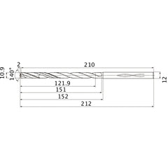 MHS1090L150B CARB DRILL