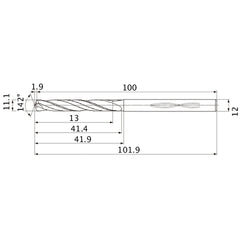 MHS1110L040B CARB DRILL