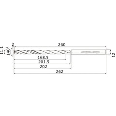 MHS1110L200B CARB DRILL