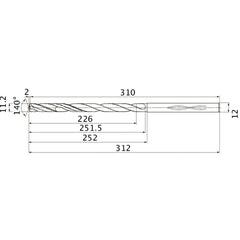 MHS1120L250B CARB DRILL