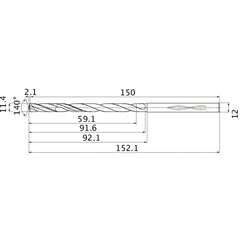 MHS1140L090B CARB DRILL