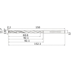 MHS1170L090B CARB DRILL