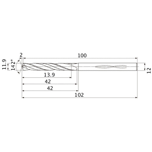MHS1190L040B CARB DRILL