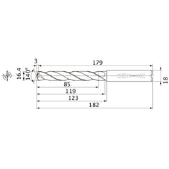 MMS1640X5DB CARB DRILL