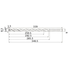 MNS0830X30DB CARB DRILL