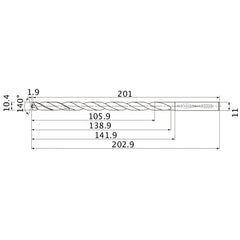 MNS1040X10DB CARB DRILL