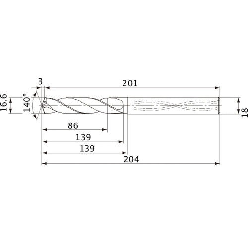 MVS1660X05S180 CARB DRILL