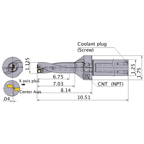 MVX1125X6C125 INDEXABLE DRILL