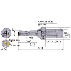 MVX1187X4C125 INDEXABLE DRILL