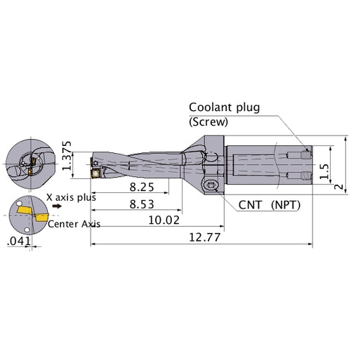 MVX1375X6C150 INDEXABLE DRILL