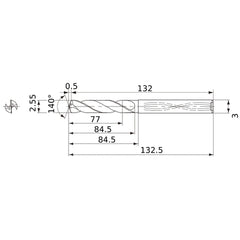 MWS0255X30DB CARB DRILL