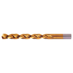 3/32 RHS / RHC HSS-CO 8% (M42) 135 Degree Split Point Q-Cobalt Wide Land Parabolic Jobber Drill - TiN - Exact Industrial Supply