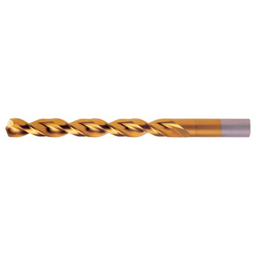 #12 RHS / RHC HSS-CO 8% (M42) 135 Degree Split Point Q-Cobalt Wide Land Parabolic Jobber Drill - TiN