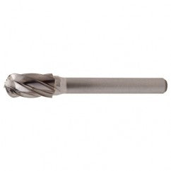 SC-5 Aluminum Cut Solid Carbide Bur-Cylindrical with Ball Nose - Eagle Tool & Supply