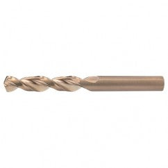 #34 RHS / RHC HSS-CO 8% (M42) 135 Degree Split Point Q-Cobalt Wide Land Parabolic Drill - Straw / Gold Oxide - Eagle Tool & Supply