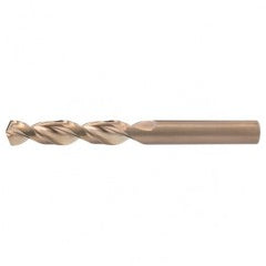 #38 RHS / RHC HSS-CO 8% (M42) 135 Degree Split Point Q-Cobalt Wide Land Parabolic Drill - Straw / Gold Oxide - Eagle Tool & Supply
