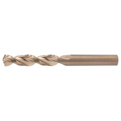 #35 RHS / RHC HSS-CO 8% (M42) 135 Degree Split Point Q-Cobalt Wide Land Parabolic Drill - Straw / Gold Oxide