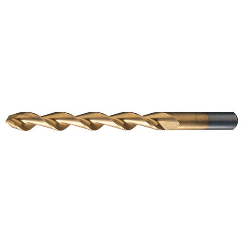 #5 RHS / RHC HSS 135 Degree Split Point Deep Hole Parabolic Drill - TiN - Exact Industrial Supply