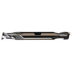 ‎13/16″ × 7/8″ × 1-9/16″ × 6-1/8″ RHS / RHC HSS-CO 8% (M42) Cobalt Double End 2-Flute Center Cutting Finishing End Mill - Bright - Exact Industrial Supply