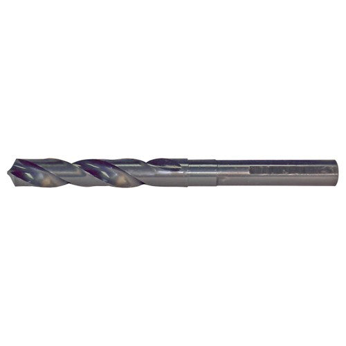 39/64 RHS / RHC HSS 118 Degree Radial Point Silver & Deming Reduced Shank Drill - Steam Oxide - Exact Industrial Supply