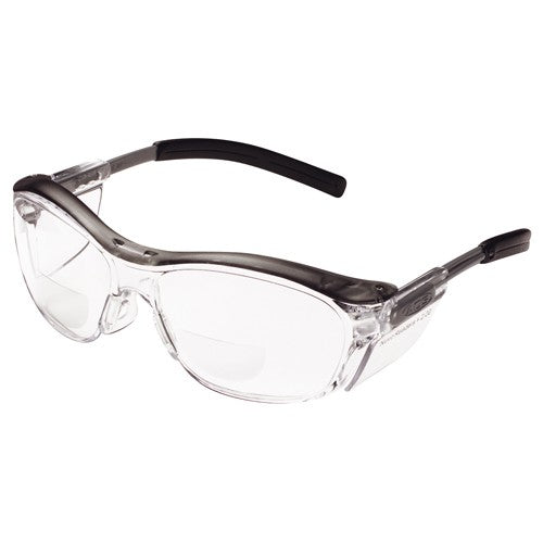 ‎3M Nuvo Reader Protective Eyewear 11435-00000-20 Clear Lens Gray Frame +2.0 Diopter - Eagle Tool & Supply