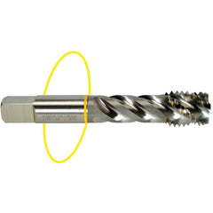 ‎7/16-14 Dia-H3-3 FL-Std Spiral Point Tap - Yellow Ring - Eagle Tool & Supply