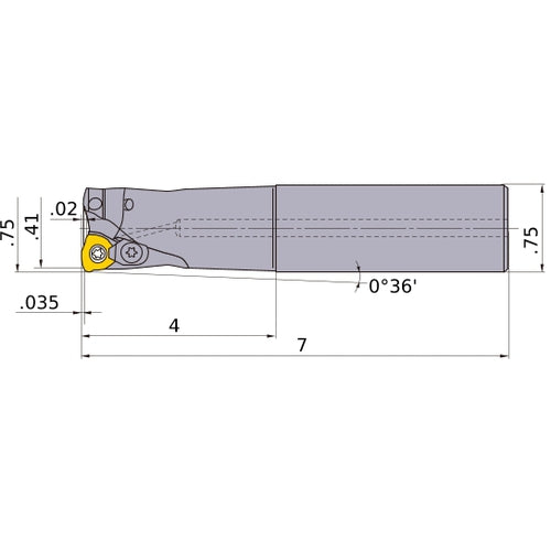 AJXU08R122SA12L INDEXABLE ENDMILL