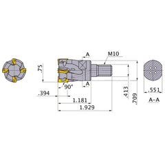 APX3000UR122AM10A30 INDX END MILL