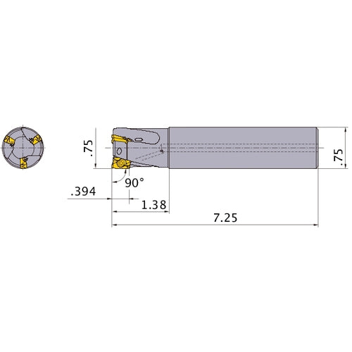 APX3000UR122SA12LA INDEXABLE ENDMIL