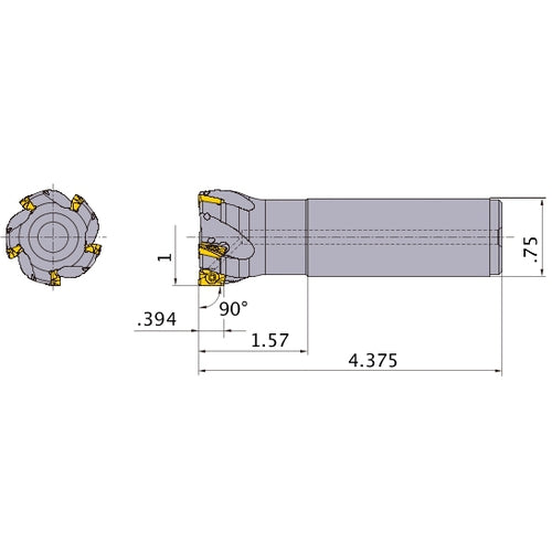 APX3000UR163SA12SA INDEXABLE ENDMIL