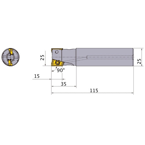 APX4000R252SA25SA INDEXABLE ENDMILL