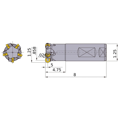 ARP5UPR2003SA20L INDEXABLE EM