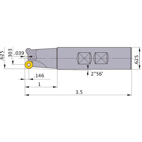 BRP3UNR101W10 INDEXABLE ENDMILL