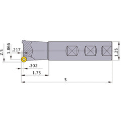 BRP7UPR404W20 INDEXABLE ENDMILL