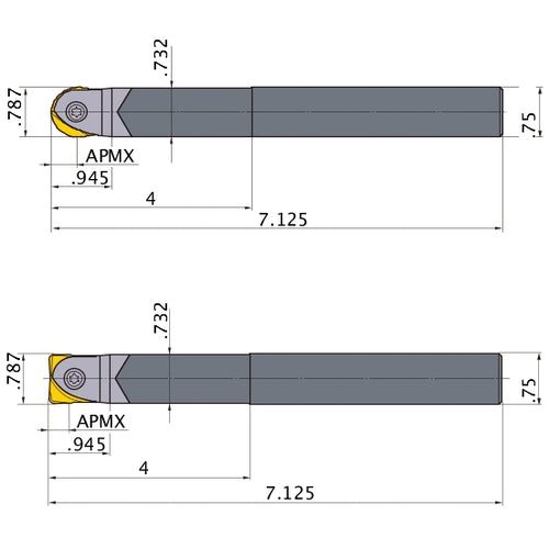 SRFU12S12MW INDEXABLE ENDMILL