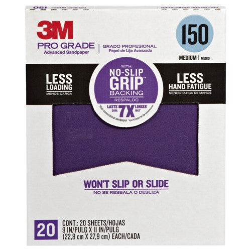 ‎3M Pro Grade Precision Faster Sanding Sanding Sheets150 grit Medium 27150TRI-20 9″ × 11″ - Eagle Tool & Supply