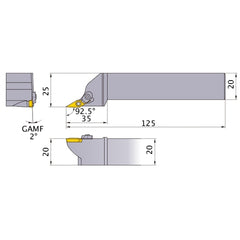 SXZCR2020K15 TURNING HOLDER