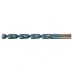 #21 RHS / RHC HSS-CO 8% (M42) 135 Degree Split Point Q-Cobalt Wide Land Parabolic Jobber Drill - TiCN - Eagle Tool & Supply