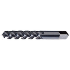 M10x1.5 3 Flute D6 Bottoming HSS High Helix Spiral Flute Tap- TiCN - Exact Industrial Supply