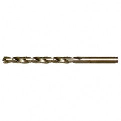 #22 RHS / RHC HSS-CO 8% (M42) 135 Degree Split Point Cobalt Heavy Duty Jobber Length Drill - Straw / Gold Oxide - Eagle Tool & Supply