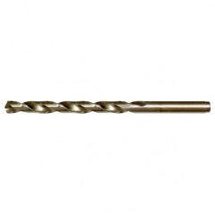 #22 RHS / RHC HSS-CO 8% (M42) 135 Degree Split Point Cobalt Heavy Duty Jobber Length Drill - Straw / Gold Oxide - Eagle Tool & Supply