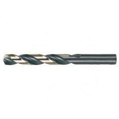 #12 RHS / RHC HSS 135 Degree Split Point Heavy Duty Jobber Length Drill - Black & Gold - Eagle Tool & Supply